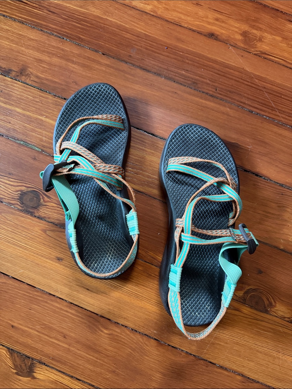 Women’s Chaco Sandals in Teal and Orange